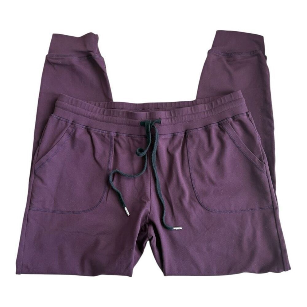 Zyia Active Ascend Joggers XL Burgundy High Rise Athleisure Drawstring